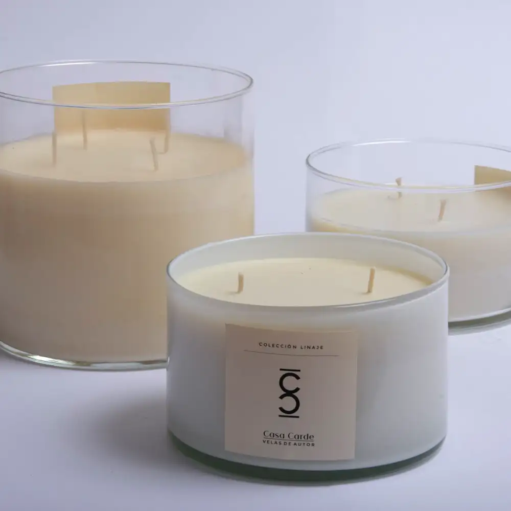 Vela en Contenedor - Linea Clasica - Cuenco - Bco