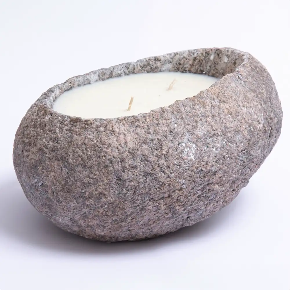 Vela en Contenedor - Linea Clasica - Piedra 1