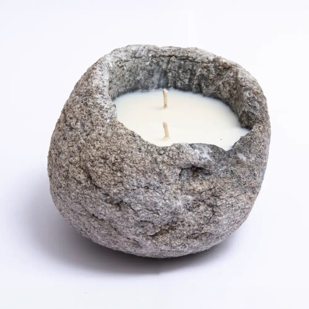 Vela en Contenedor - Linea Clasica - Piedra 2